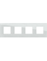 TEM Рамка 2+2+2+2M, цвят Бяло стъкло, Modul Edge - OG28GLM - Цена | LEDs4economy