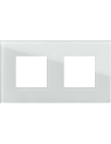 Рамка 2+2M, цвят Бяло стъкло, Modul Edge TEM