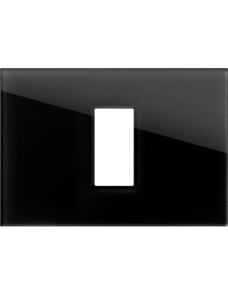 Рамка 1/3M, цвят Черно стъкло, Modul Edge TEM