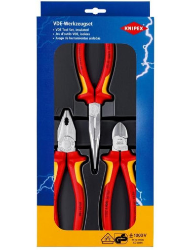 Knipex Комплект с 3 бр. клещи - комбинирани 180мм (K0306180), 