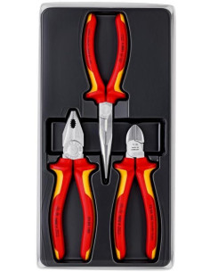 Knipex Комплект с 3 бр. клещи - комбинирани 180мм (K0306180), резачки 160мм (K7006160), дълъг остър връх 200мм (K2616200), - K0  2