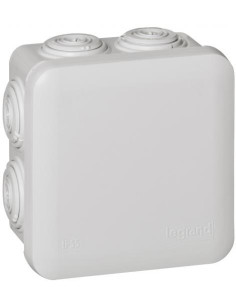 Legrand Разклонителна кутия открит монтаж 80x80x45мм IP55 цвят Сив Plexo - 092012 - Цена | LEDs4economy