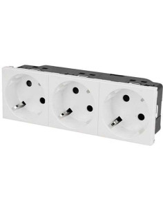 Legrand Контакт шуко ТРОЕН 45° 16А 6 мод. цвят бял Mosaic - 278253L - Цена | LEDs4economy