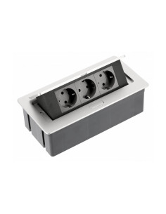 GTV AE-PBSC3GS-53 SOFT контакт за вграждане 3х Schuko, с кабел 1,5 м, сребрист - Цена | LEDs4economy