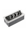 GTV AE-PBSC3GS-53 SOFT контакт за вграждане 3х Schuko, с кабел 1,5 м, сребрист  - 2