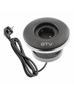GTV AE-GM1SSHU-20 Pop-up контакт, вграден, с въртящ се капак, 1x шуко, 1,5m кабел, черен - Цена | LEDs4economy 2