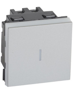 Legrand Кръстат ключ 2 мод. цвят алуминий Easy-Led Mosaic NEW - 079221L - Цена | LEDs4economy
