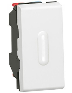 Legrand Бутон с индикация 1 мод. цвят бял Mosaic NEW - 077033L - Цена | LEDs4economy