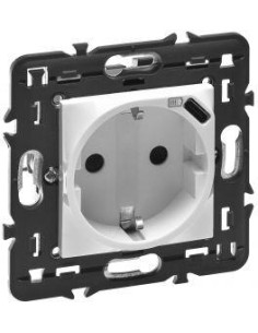 Legrand Контакт ШУКО 2P+E 16A + USB тип C 1.5A 7.5W 2 мод. цвят бял Mosaic - 077271L - Цена | LEDs4economy