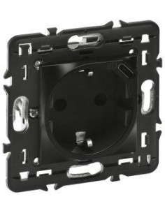 Legrand Контакт ШУКО 2P+E 16A + USB тип C 1.5A 7.5W 2 мод. цвят черен Mosaic - 079171L - Цена | LEDs4economy