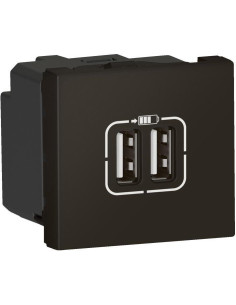 Legrand Розетка 2хUSB за зареждане тип А 3A 15W 2 мод. цвят Черен Mosaic - 079194L - Цена | LEDs4economy
