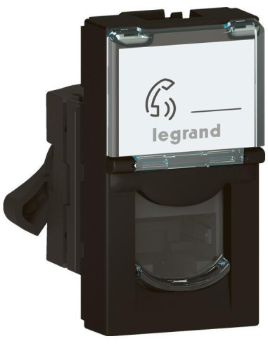 Legrand Розетка RJ45 cat.6 FTP 1 мод. цвят Черен Mosaic  - 