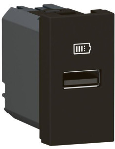 Legrand Розетка USB за зареждане тип А 3A 15W 1 мод. цвят Черен Mosaic - 077652L - Цена | LEDs4economy