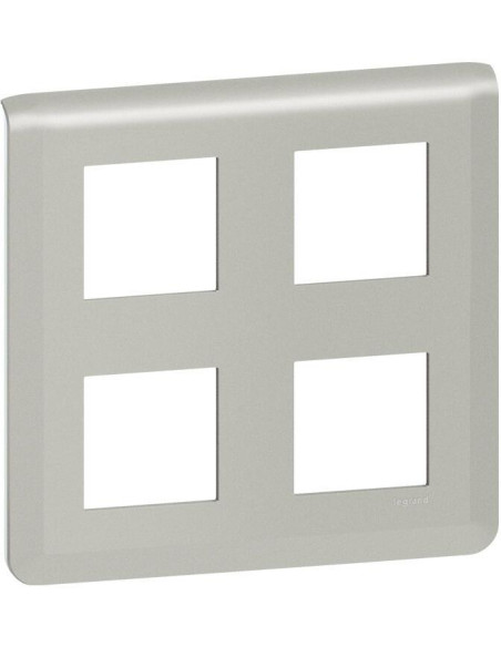 Лицева рамка 2x2x2 мод. цвят алуминий Mosaic NEW Legrand