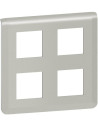 Legrand Лицева рамка 2x2x2 мод. цвят алуминий Mosaic NEW - 079338L - Цена | LEDs4economy
