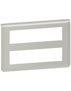 Legrand Лицева рамка 2x8 мод. цвят алуминий Mosaic NEW - 079337L - Цена | LEDs4economy