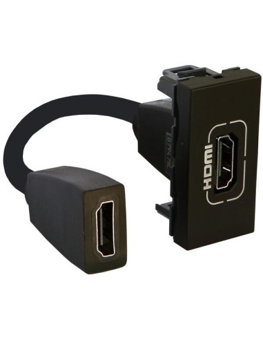 Розетка HDMI 1 мод. с кабел 15см. цвят Черен Mosaic Legrand
