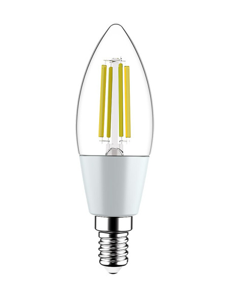 Филаментна LED крушка, E14 C35, 2W, 470lm, 3000K