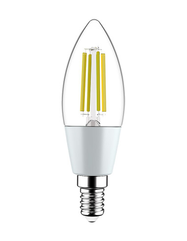 Филаментна LED крушка, E14 C35, 2W, 470lm, 4000K