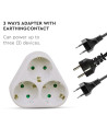 V-TAC 3 Щепсел Разклонител 10/16A 250V Триъгълник Бял - 8787 - 4