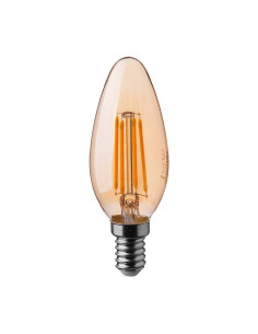 V-tac LED Крушка - 4W Filament E14 Кендъл Амбър 4000K 217113 - Цена | LEDs4economy