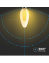 V-tac LED Крушка - 4W Filament E14 Кендъл Амбър 4000K 217113 - 3