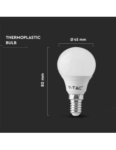 V-tac LED Крушка - 4.5W E14 P45 3000K 3Бр/Сет 217357 - Цена | LEDs4economy 2