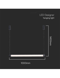V-TAC 10W LED Пендел Дизайн Висящ Хоризонтален - 23382 - Цена | LEDs4economy 2