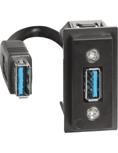 BTICINO Розетка USB за данни тип A с кабел 15см 1 мод. Living Now - K4285P - Цена | LEDs4economy