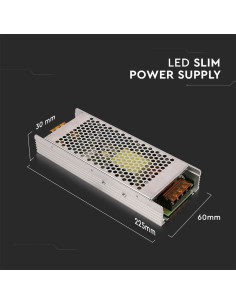 V-TAC LED Захранване Slim - 250W 24V 10A IP20 - 3273 - Цена | LEDs4economy 2