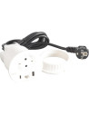 Legrand Модул за вграждане в бюро с 1х Шуко, USB тип A+C и 1х RJ45 Cat.6 UTP, кабел 2m, Ø80mm, цвят БЯЛ, Incara Disq  - 654710