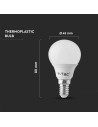 V-tac LED Крушка - 4.5W E14 P45 6400K 3Бр/Сет 217359 - 6