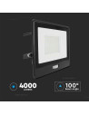 V-TAC 50W LED Прожектор PIR Сензор SAMSUNG Чип Черно Тяло 6400K 1М Кабел - 20291 - 6