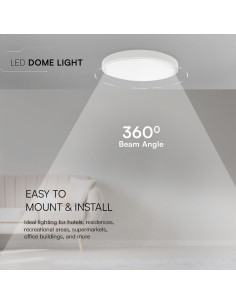 V-TAC 18W LED Плафон SAMSUNG Чип 4000 Кръг Бяла Рамка IP44 - 76161-24 - Цена | LEDs4economy 2