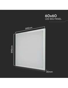 V-TAC 36W LED Панел 600x600 мм 2в1 6500K - 216381 - Цена | LEDs4economy 2