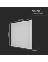 V-TAC 36W LED Панел 600x600 мм 2в1 6500K - 216381 - 2