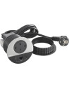 Legrand Модул за вграждане в бюро с 1х Шуко, USB тип A+C и 1х RJ45 Cat.6 UTP, кабел 2m, Ø80mm, цвят ЧЕРЕН МЕТАЛ, Incara Disq  - 