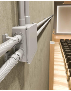 Kouvidis Разклонителна кутия открит монтаж 82x82x43мм IP55 цвят Сив PC CONDUR - KD3013020 - Цена | LEDs4economy