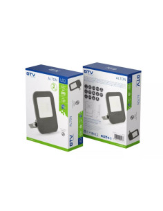 GTV LD-ALTON20W-40 LED Прожектор 20W ALTON 4000K, 2000lm, AC220-240V, 50/60 Hz, 110⁰, IP65, черен - Цена | LEDs4economy 2