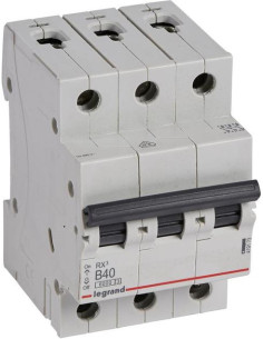 Legrand Автоматичен прекъсвач RX3 3P 40A крива В 6kA - 419173 - Цена | LEDs4economy