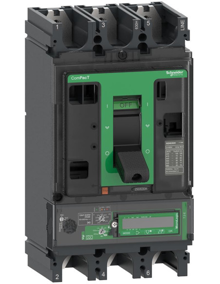 Автомат NSX630F 3P 570А електронна защита Micrologic 7.3E 36kA регулируем (In x 0.4…1) SE