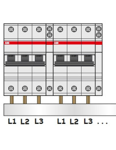 SE Захранващ гребен Acti 9 3P 16мм2 80A 16 прекъсвача L1L2L3+Aux - A9XAH357 - Цена | LEDs4economy 2