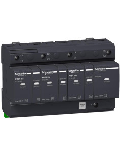 SE Катоден отводител тип 1+2 PRD1 25kA 350V 3P+N с индикация - 16332 - Цена | LEDs4economy
