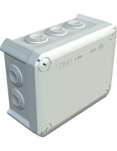 OBO Разклонителна кутия T100, UV защитена, IP66, 150х116х67mm,10 входа с уплътнение M25, сива - O2007077 - Цена | LEDs4economy
