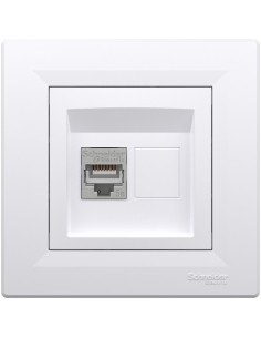 SE Розетка 1xRJ45 STP cat.5e моноблок цвят Бял Asfora - EPH5000121 - Цена | LEDs4economy