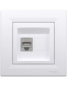 SE Розетка 1xRJ45 STP cat.5e моноблок цвят Бял Asfora - EPH5000121 - Цена | LEDs4economy