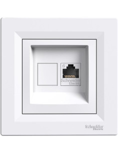 SE Розетка RJ45 UTP cat.6 моноблок цвят Бял Asfora - EPH4700121 - Цена | LEDs4economy