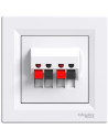 SE Розетка за тонколони двойна моноблок цвят Бял Asfora - EPH5700121 - Цена | LEDs4economy