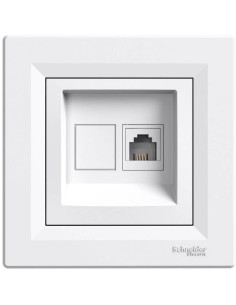 SE Розетка RJ11 моноблок цвят Бял Asfora - EPH4100121 - Цена | LEDs4economy