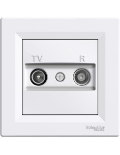 SE Розетка TV/R крайна 1dB моноблок цвят Бял Asfora - EPH3300121 - Цена | LEDs4economy
